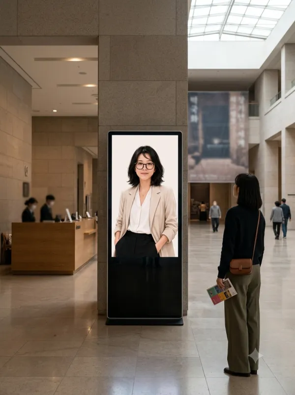 MijA guiding visitors at a museum